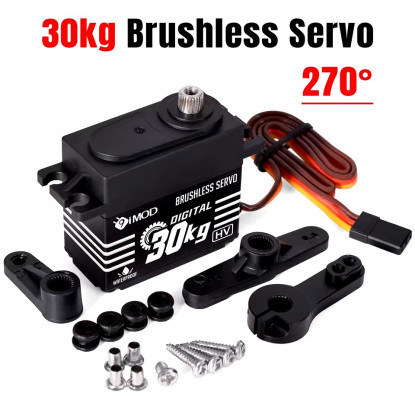 9iMOD BLS-HV30KG-270 HV Waterproof 270° MG Digital Brushless Car/Truck Servo 30kg/0.06sec/69.2g 