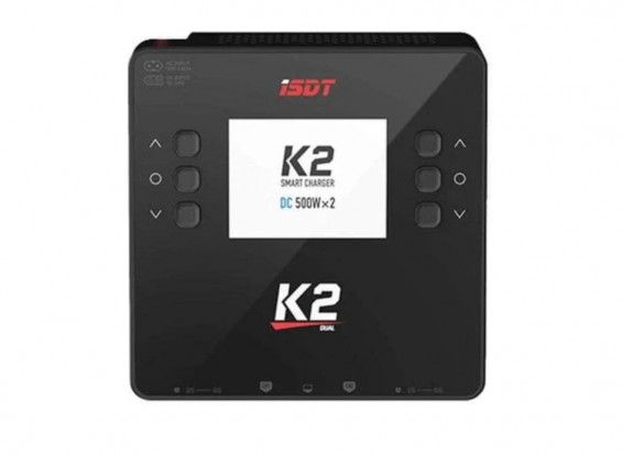 ISDT K2 Dual Port 1~6S 200~500W x 2 AC/DC Smart Charger (EU Plug)