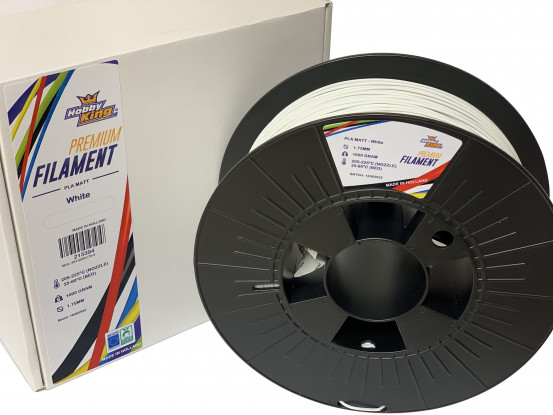 Scratch and Dent HobbyKing PLA Premium Matt White 1kg 1.75mm