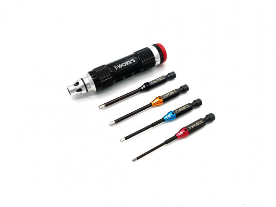 T-Work's Hexagonal Bits for Screwdrivers with Bit Holder (1.5,2.0,2.5,3.0) TT-081