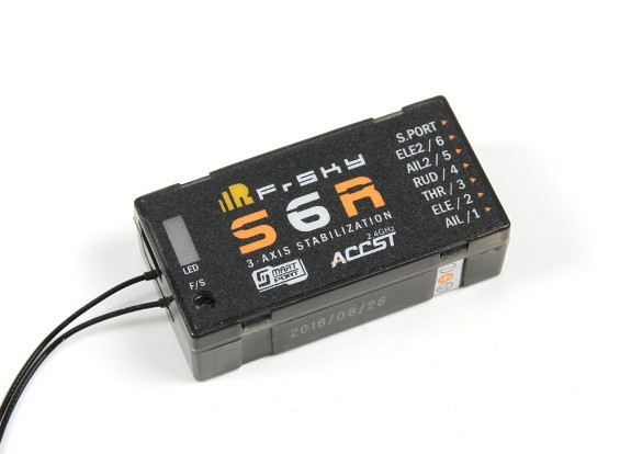 FRK-S6R FrSky S6R 6 Channel Telemetry Receiver & 3 Axis Stabilization