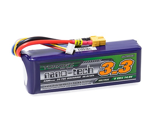 Turnigy nano-tech 3300mAh 4S 35~70C Lipo Pack w/XT-60 | HobbyKing