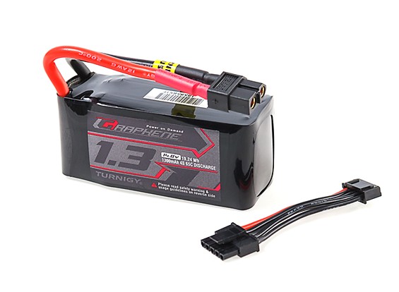 Turnigy Graphene 1300mAh 4S 65C Lipo Pack w/XT60 (Removable