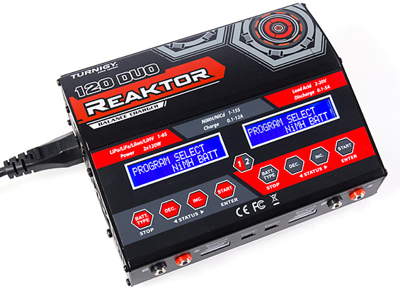Turnigy Reaktor 120 DUO 2x120W (240W) Balance Charger AC/DC