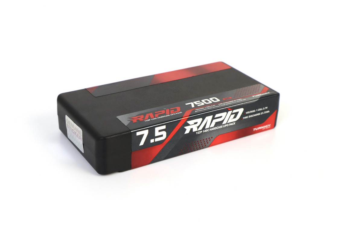 Turnigy Rapid 7500mAh 1S 3.7V 140C Hardcase LiPo Battery with 5mm