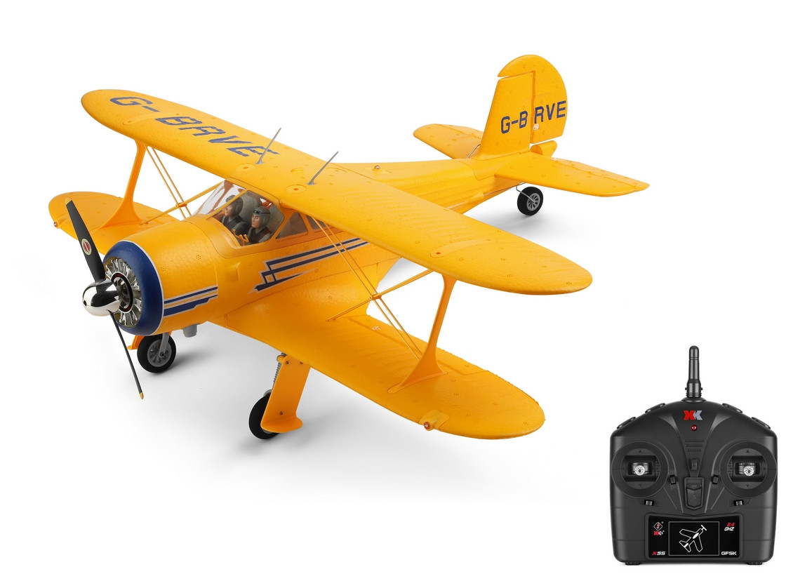 XK RTF A300 Beechcraft D17S Staggerwing w 2.4GHz 4ch Tx 6 Axis Gyro EPP 550mm Yellow