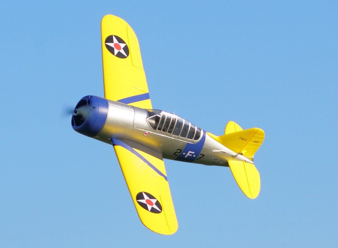 Durafly Brewster F2A Buffalo V2 920mm (36”) PNF, USS Lexington