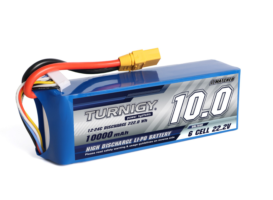Turnigy High Capacity 6S 10000mAh 22.2V 12C Lipo Battery w/XT90