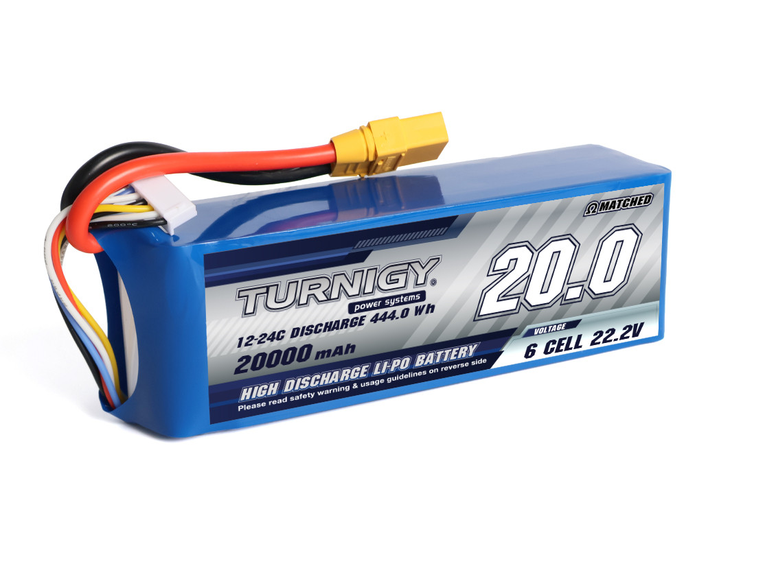 Turnigy High Capacity 6S 20000mAh 12C Lipo Battery w/XT90