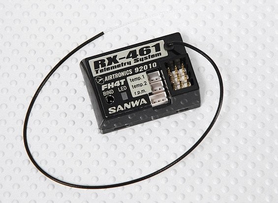 【絶品】 Sanwa/Airtronics RX-461 Telemetry 2.4GHz Surface Receiver 受信機