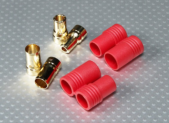 10 Sets Turnigy/HXT 4MM Bullet Connector Plug & Housing Sets for RC LiPO & ESC 