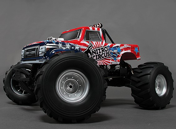 絶版HobbyKing Basher Nitro Circus Basher Nitro Circus 1/8 Scale 4WD Monster Truck w/2.4Ghz radio (RTR)