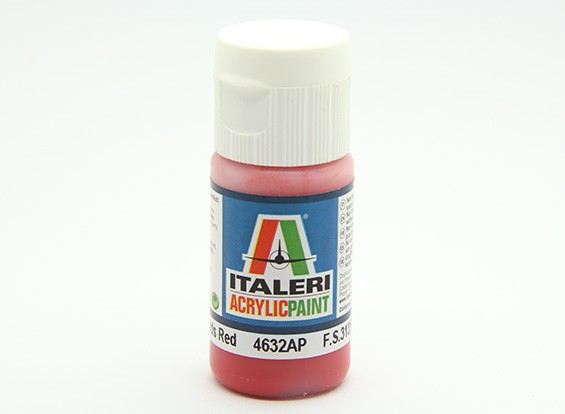 Italeri Flat Guards Red Colore Acrilico Opaco 20ml, Per Modellismo, A Base D'Acqua, 510004632 - 2