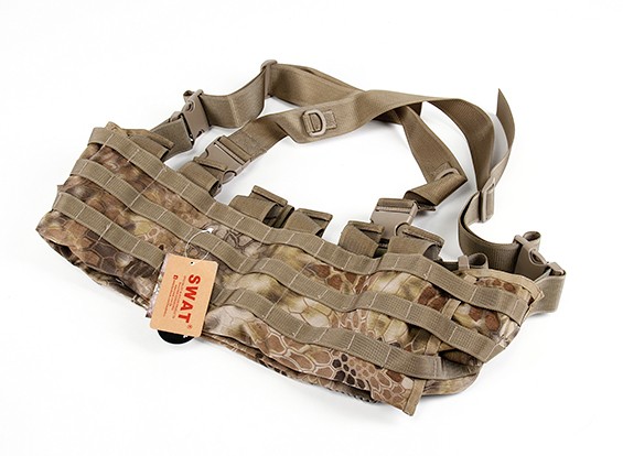 SWAT Cordura Molle Front Chest Rig (Kryptek Highlander)