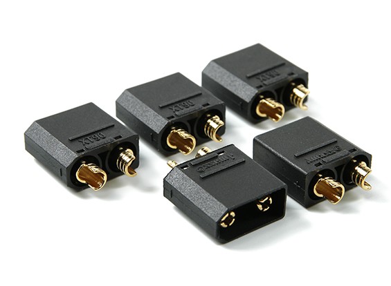 5 Pairs Amass High-Temp Nylon XT90 Connector Male Female Set Black 5mm Bullet Toys & Hobbies