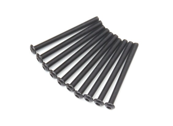 福袋安いいね半額ストア M3x36mm Hex Head Button Screw Machine (10pcs) Black Steel Thread スツール