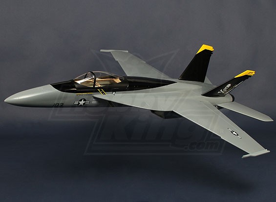 A-RC F/A-18F 90mm EDF RC プロポフルセット F-18 EDF 90mm Jet Fiberglass 920mm (ARF)