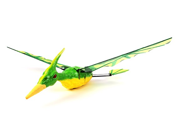 Remote-control Flying Pterodactyl flaps its wings and screeches