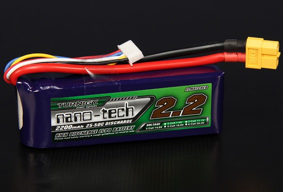 Turnigy 2200mAh 2S 25C Lipo Pack w/XT60