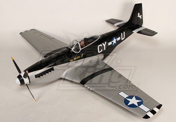 P-51D Monster Mustang 1.55m 6Ch XL-EPO - 61inch PNF (Black)