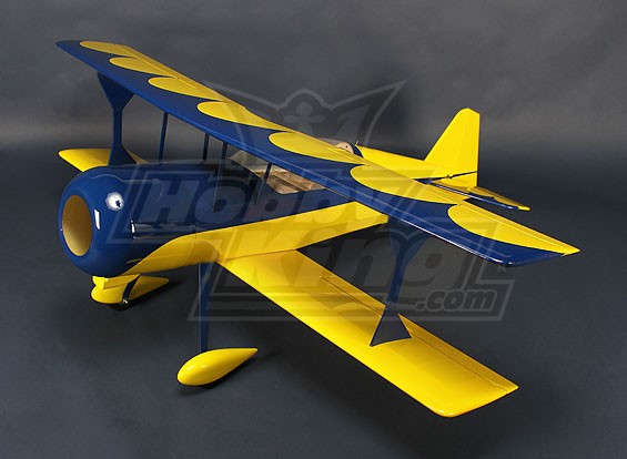 HobbyKing Pitts S12 Python Yellow Blue EP 1370mm ARF