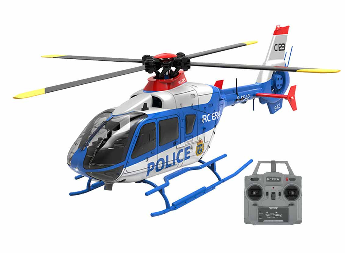 ホビーラジコン RCERA EC-135 POLICE RC ERA C123 (RTF) EC135 Flybarless RC Helicopter w/Tx, 6-Axis Gyro
