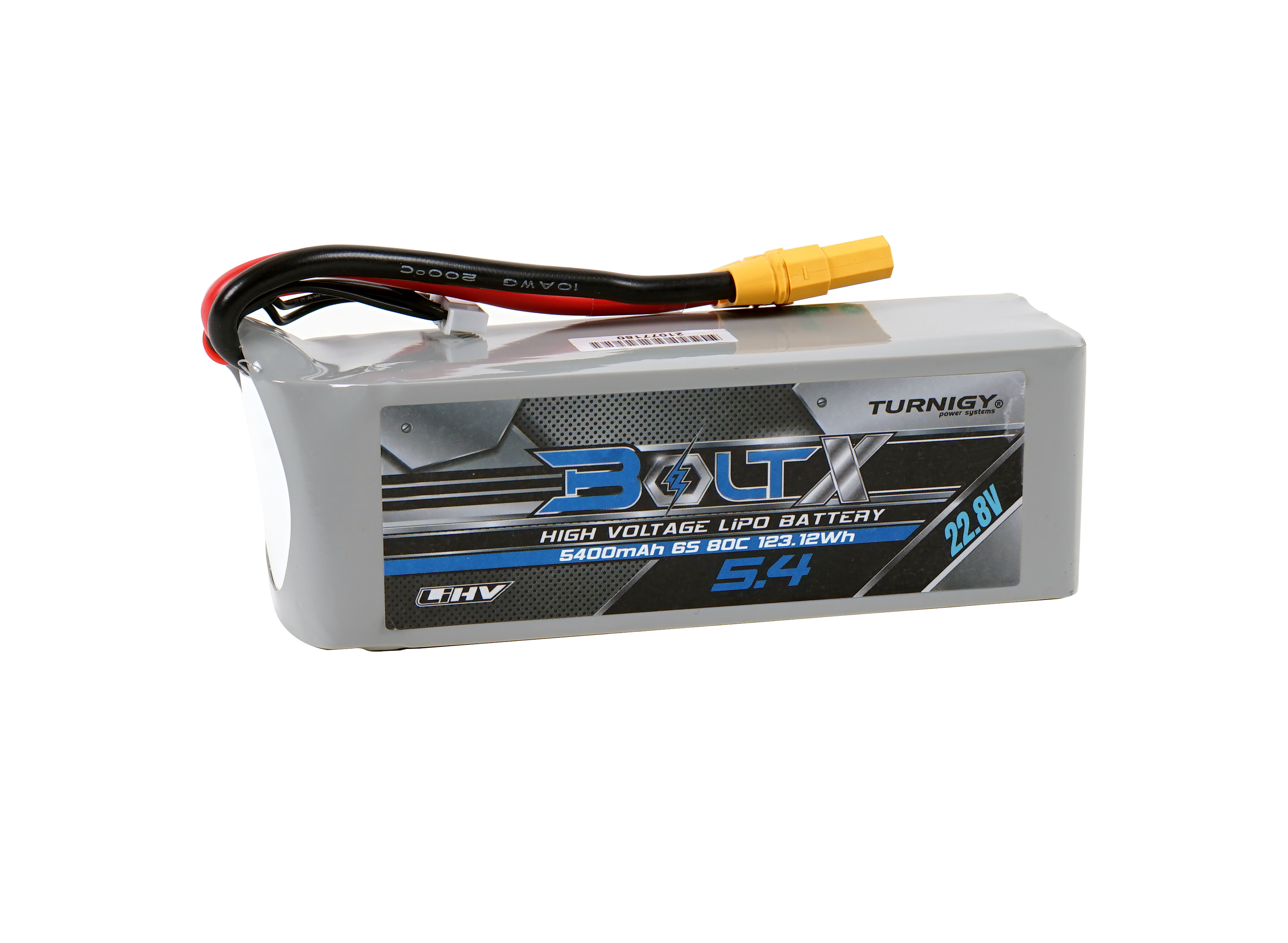 Turnigy BoltX LiHV 6S 5400mAh 22.8V 80C LiPo Battery Pack w/XT90