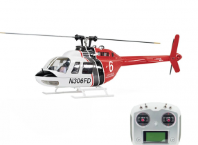 FLYWING (RTF) Bell 206 V3 470 <em>RC<em> Smart Helicopter wH1 GPS Stabilization System (RedWhite)