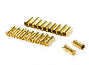 5.5mm PolyMax Gold Plated Solder Type Battery/Motor Connectors (10 pairs)