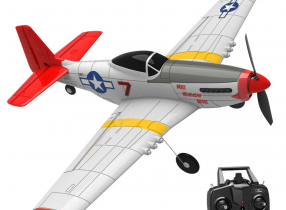 VolantexRC Mini Mustang P-51D V2 761-5 EPP 400mm Wingspan 2.4G 6-Axis Gyro <em>RC<em> Airplane Trainer Fixed Wing RTF 