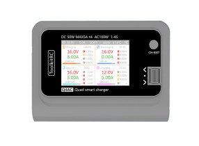ToolkitRC Q4AC (US Plug) 1~4S 5A 200W AC/DC Quad Balance Charger/Discharger