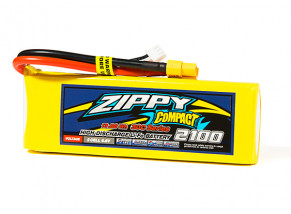 ZIPPY Compact 2100mAh 2S1P 30C LiFePo4 Pack w/XT60