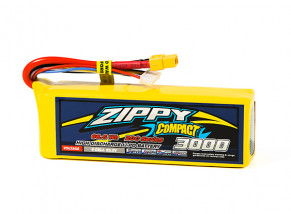 Zippy Compact 3000mAh 6S 20C Lipo Pack w/XT60