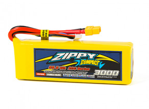 ZIPPY Compact 3000mAh 5S1P 20C Lipo Pack w/XT60