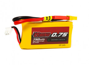 Rhino 750mAh 1S 50C Lipo Pack w/XT30