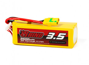 Rhino 3500mAh 6S 50C Lipo Pack w/XT90