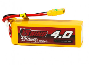 Rhino 4000mAh 4S 50C Lipo Pack w/XT90
