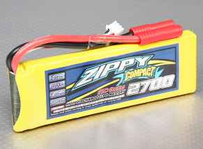 ZIPPY Compact 2700mAh 2S 25C Lipo Pack
