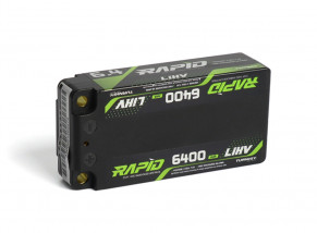 Turnigy Rapid LiHV 6400mAh 2S 7.6V 140C Shorty Hardcase LiPo Battery with 5mm Bullet to XT60 Connector for RC Cars