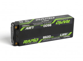 Turnigy Rapid LiHV 8600mAh 2S 7.6V 140C Hardcase LiPo Battery with 5mm Bullet to XT60 Connector for RC Cars