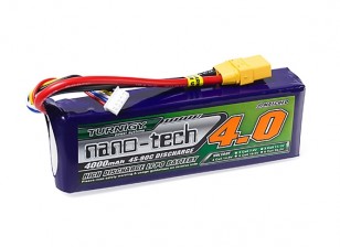 Turnigy nano-tech 4000mAh 4S 45~90C Lipo Pack w/XT-90