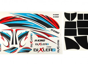 HobbyKing Bixler 2 EPO 1500mm - Replacement Decals (Blue/Red)