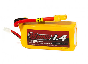 Rhino 1400mAh 3S 50C Lipo Battery Pack w/XT60