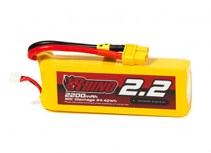 Rhino 2200mAh 3S 50C LiPo Battery Pack w/XT60