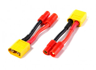 XT60 Male to HXT 3.5mm Male/Female Battery Adapter Compatible with Walkera QR X350 (2pcs)