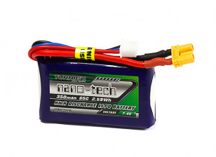 Turnigy nano-tech 350mAh 2S 65C Lipo Pack w/XT30