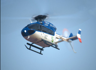 XK (RTF) K124 Mini EC145 Scale 6ch Helicopter w/Brushless Motor & 3/6-Axis Gyro System