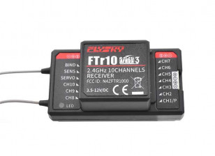 FLYSKY FTr10 2.4GHz 10ch AFHDS 3 Receiver w/S-Bus/i-Bus/PPM/PWM Support & PL18 Compatibility