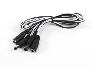 2.1mm DC Power Plug to 2.1mm DC Power Socket Extension Lead (2pcs)