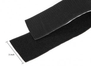 Polyester Hook and Loop Peel-n-stick (Black) (1 Meter)